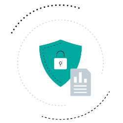 Padlock shield document chart