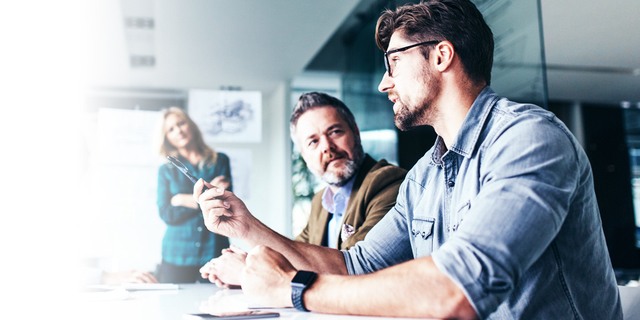 SDL Accessibility Solution - Two men having a meeting at work